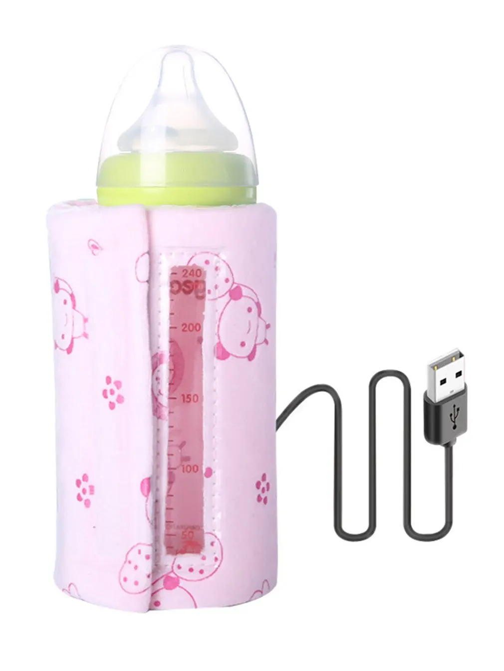 USB Baby Fütterung Flasche Tasche Isolierung Abdeckung Heizung Flasche Wärmer Tragbare Baby Reise Milch Wärmer Q81A