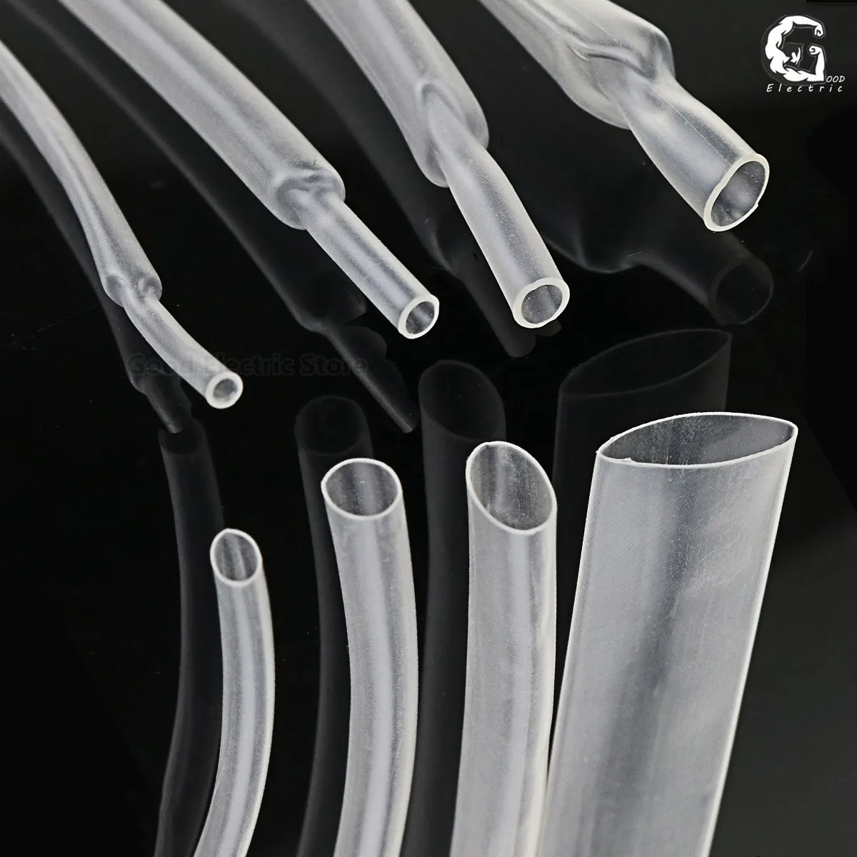 Transparent Clear 2:1 1mm 1.5mm 2mm 2.5mm 3mm 3.5mm 4mm 5mm 6mm 8mm Heat Shrink Tube Shrinkable Tubing Sleeving Wrap Wire kits