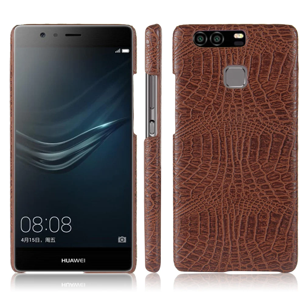 

For Huawei P9 EVA L09 L29 Case Crocodile Skin Leather Hard PC Back Cover Cases for Huawei P9 Plus P9Plus VIE L09 L29 Cover