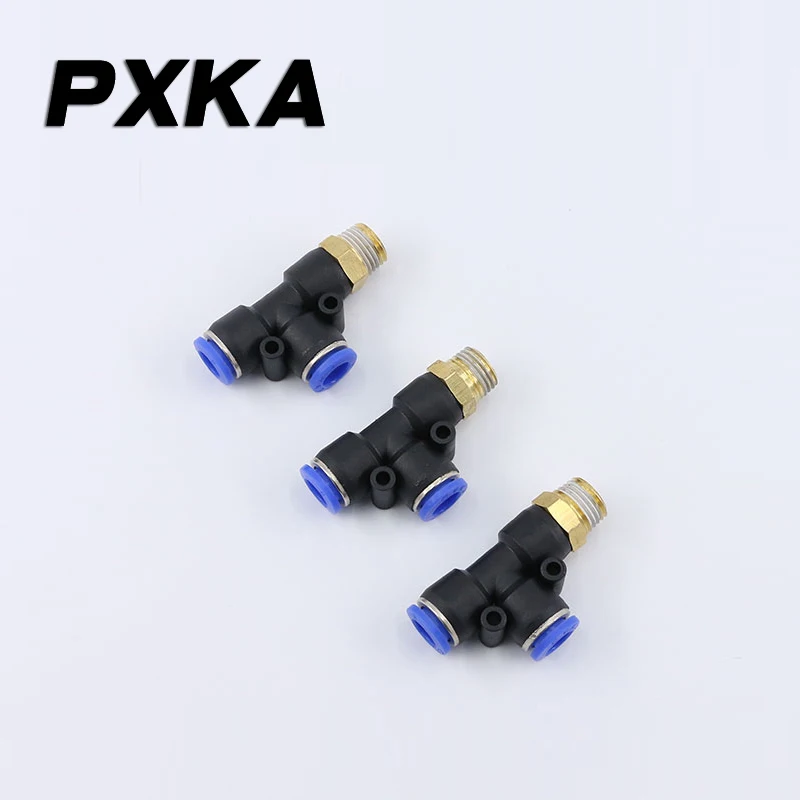 2PCS Pneumatic connector PD10-03 Quick Insert 4-M5 Air Pipe 6-01T Threaded Tee 8-02 Hose 12-04 Quick Connect