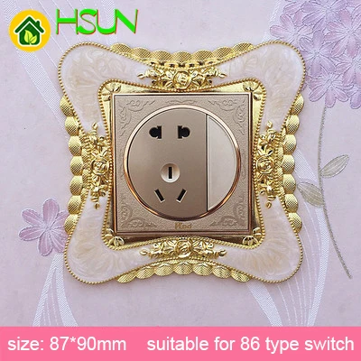 

86 European Wave Switch paste Smart cover frame Acrylic living room Socket sleeve Switch panel Decorating sleeve dustproof