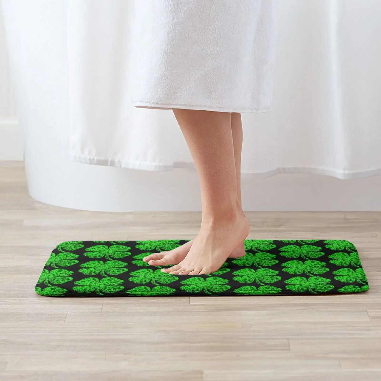 Deluxe Lucky Four Leaf Clover Entrance Door Mat Bath Mat Rug Euphoria Hbo Serie Classic Anti-Slip Bedroom Kitchen Foot Mat