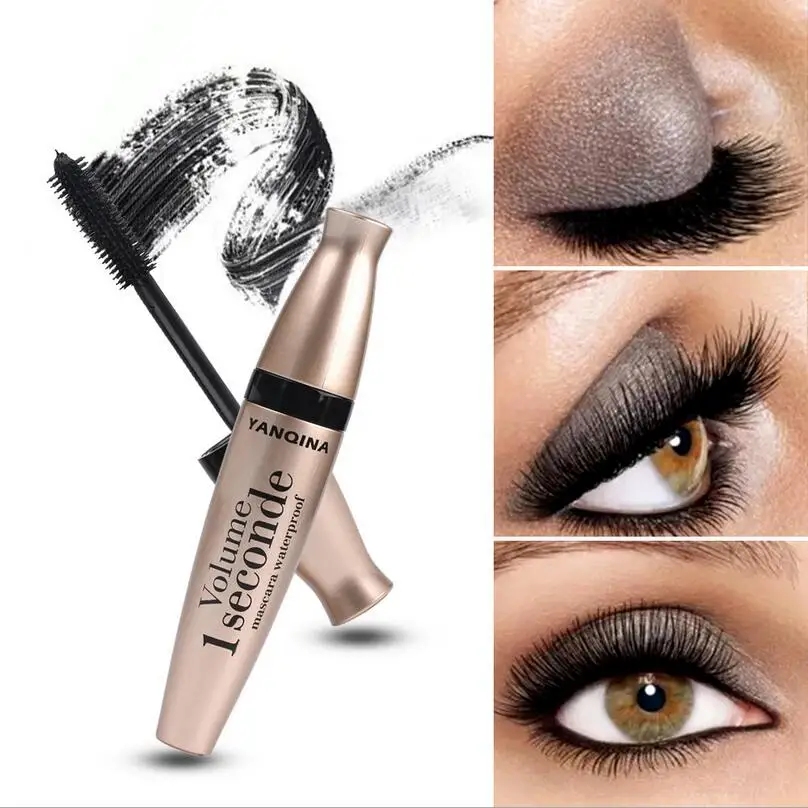 

Waterproof Eye Mascara Silicone Brush Head Mascara Long-lasting Curling Eye Lashes Thick Lengthening Eyelash Cosmetic T0509