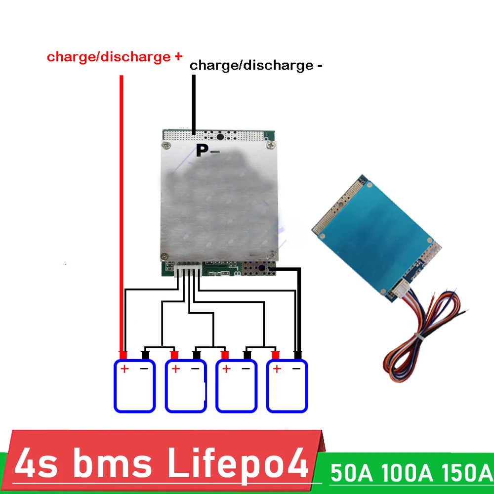 Dykb-lithium Battery Protection Board 4s Bms 50a 100a 150a 12v Alta Corrente Mos Start Car w Balance Bms
