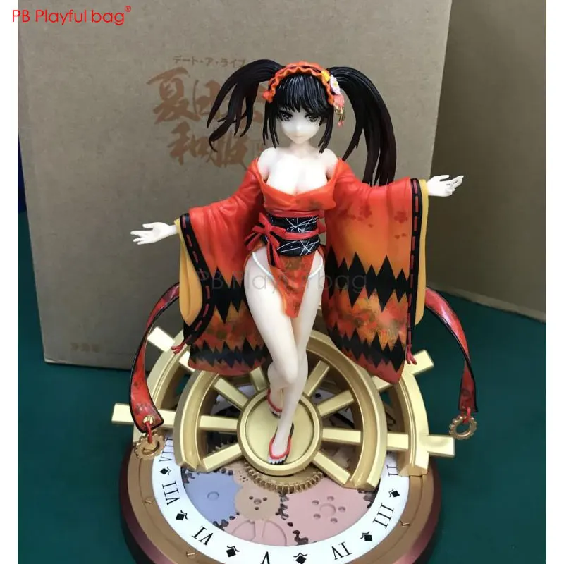 Playful bag 30CM Japan Anime character Tokisaki Kurumi kimono action figure Sexy Anime collection Novelty pvc-model-toys HF18