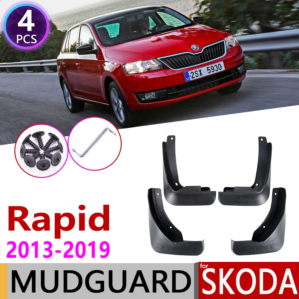 Mudflap for Skoda Rapid Spaceback Hatchback 2013~2019 Fender Mud Guard Splash Flap Mudguard Accessories 2014 2015 2016 2017 2018