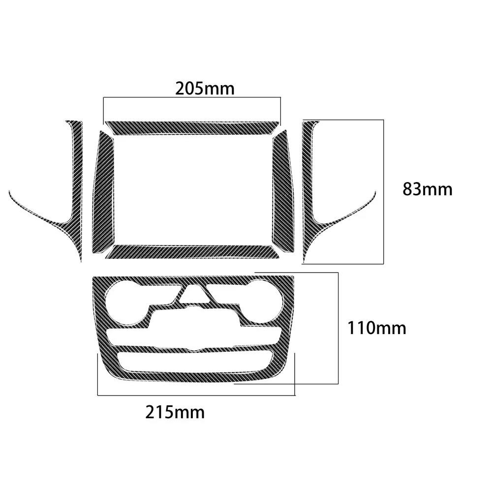 1 zestaw z włókna węglowego nawigacji GPS Panel obudowa wykończenia dla Jeep Grand Cherokee 14-17