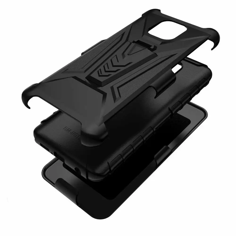 ShockProof Heavy Duty Armour Tough Stand Case With Belt Clip For Xiaomi Redmi Note 9S/ Note 9 Pro