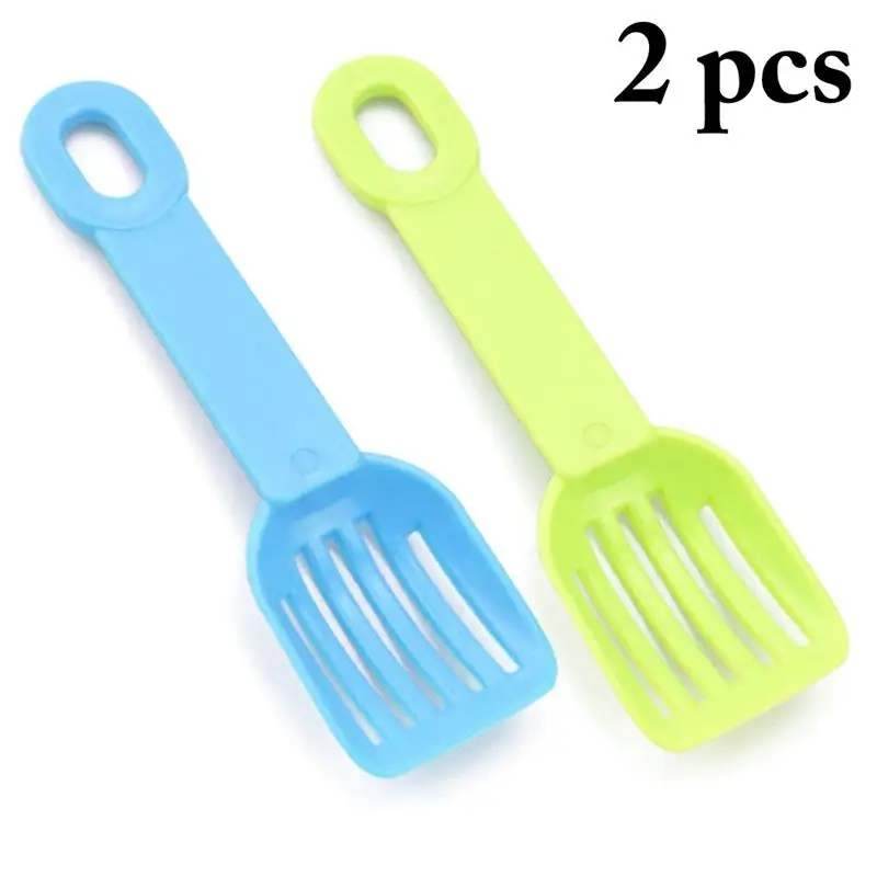 Dorakitten 2Pcs/Set Small Pet Hamster Litter Scoop Creative Plastic Hamster Scooper Small Animal Scooper Pet Cleaning Supplies