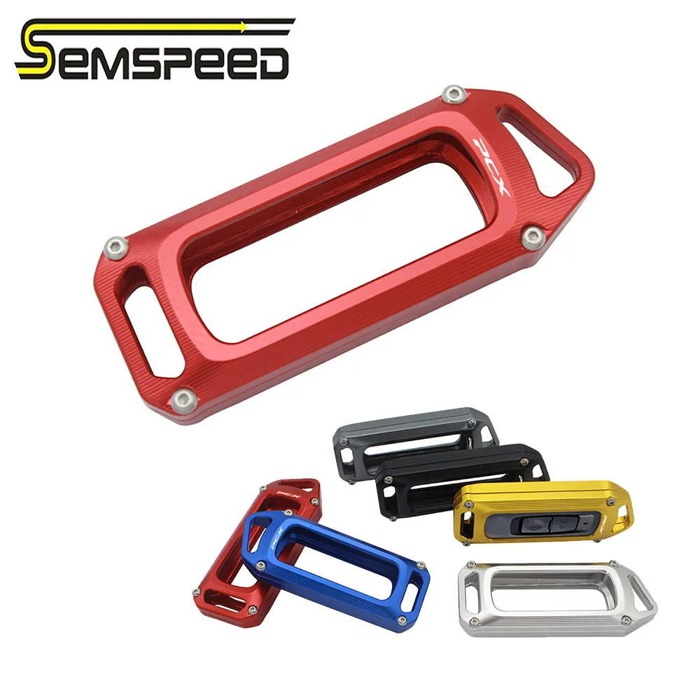 SEMSPEED For Honda PCX 160 PCX160 2021-2023 PCX CNC Key Case Cap Shell Bag Colorful Personality Key Cover Motorcycle Accessories