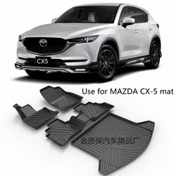 Use for new Mazda CX5 car carpet All-Weather TPE Floor Mat Full Set Trim to Fit For Mazda CX5 waterproof floor mat CX5 trunk mat