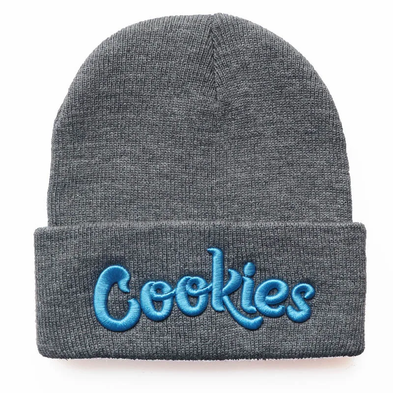 Winter warm Cookies Beanies Unisex men Women Boys Girls Letter 3D Embroidery Knit ski skull beanie hat