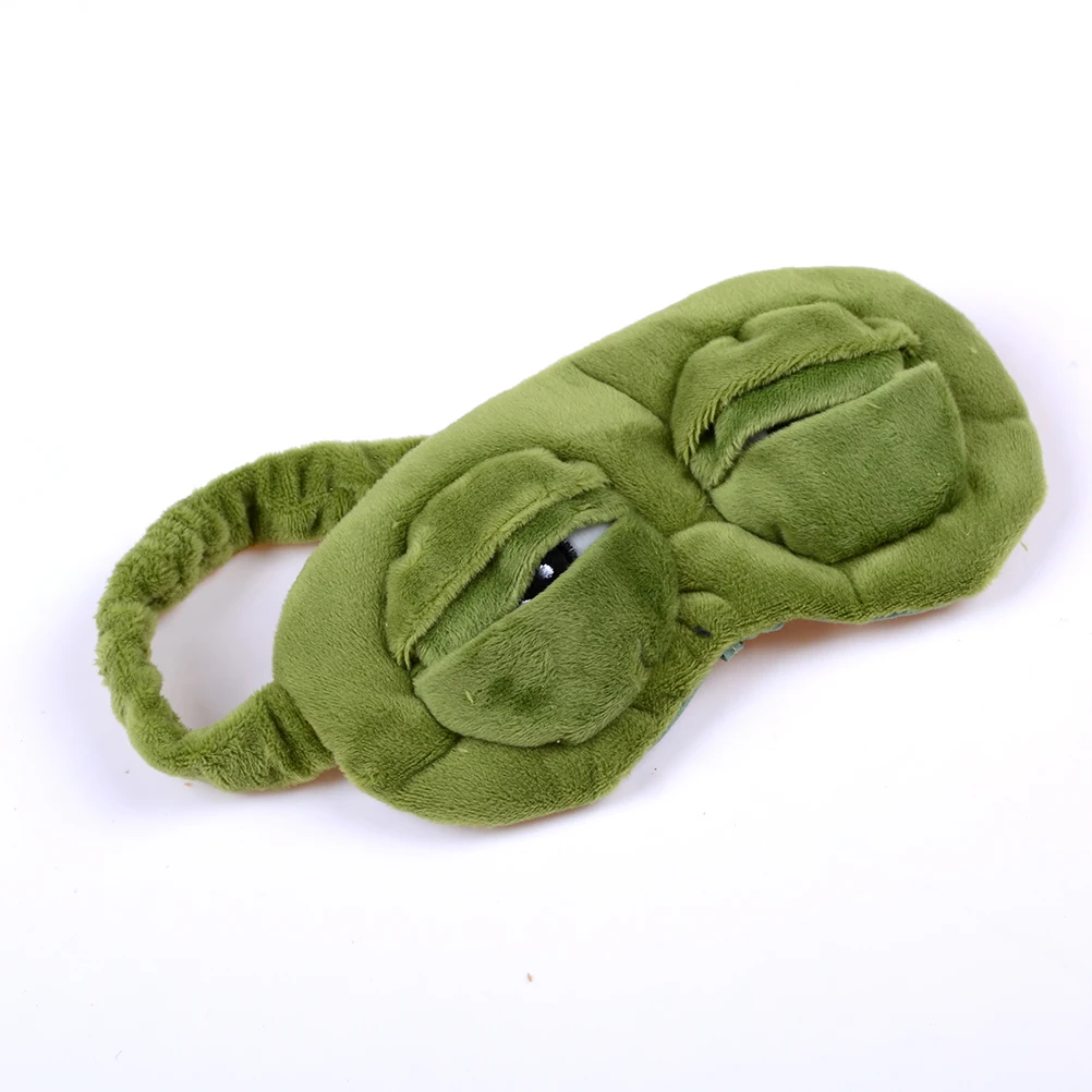 3d Sad Frog Sleep Mask Rest Travel Relax Sleeping Aid Blindfold Cover Eye Patch Sleeping Mask Case Anime Cosplay Costumes