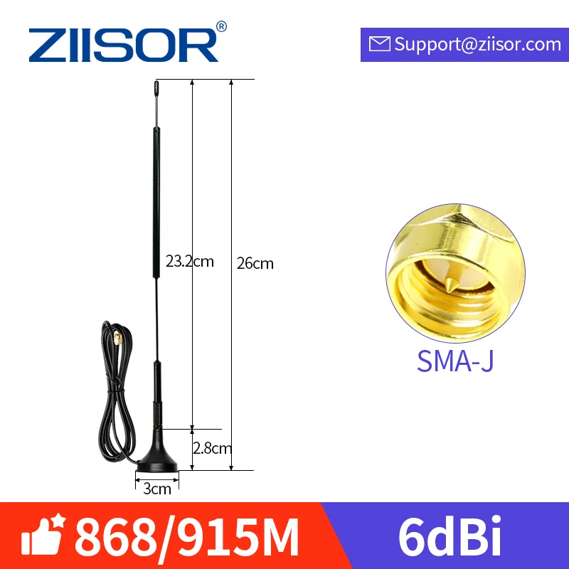 Antena Meshtastic Wifi 915 MHz Lora z magnesem, uniwersalna antena 868 MHz dalekiego zasięgu, antena RP SMA męska, antena 900MHz.