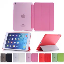 Slim Coque for iPad Air 2 Air 1 iPad mini 4 5 mini 123 Flip Case ,for iPad 5 6th 9.7 2018 2017 Stand Transparent PVC Stand Cover