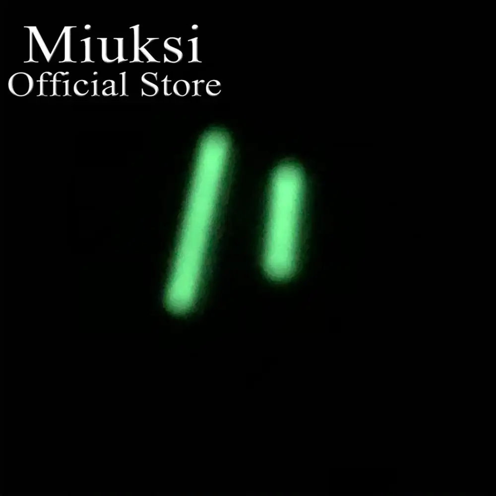 Miuksi silver watch hands green luminous hands fit NH35 NH36 Miyota 8205 8215 821A Mingzhu DG2813 3804 Seagull 1612 movement