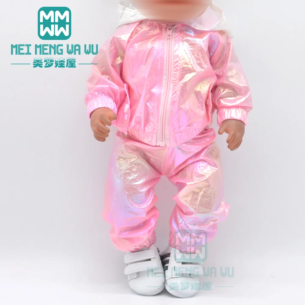 Kleidung für Puppen, passend für 43 cm große New Born Doll American Doll, modischer Jackenanzug, Mullrock, Geschenk – Detail 9