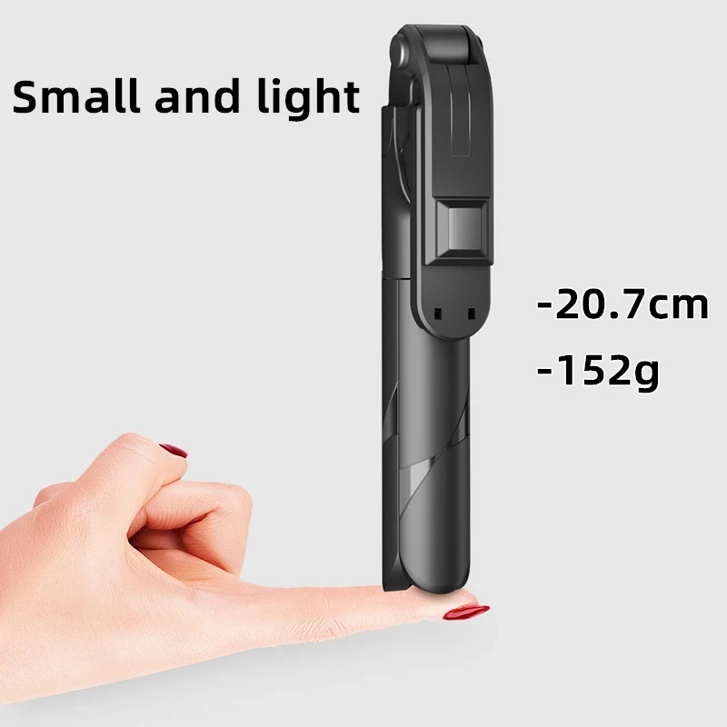 Trípode telescópico con luz LED para teléfono móvil, monopié con palo de Selfie para iPhone y Android, soporte para teléfono inteligente con Bluetooth
