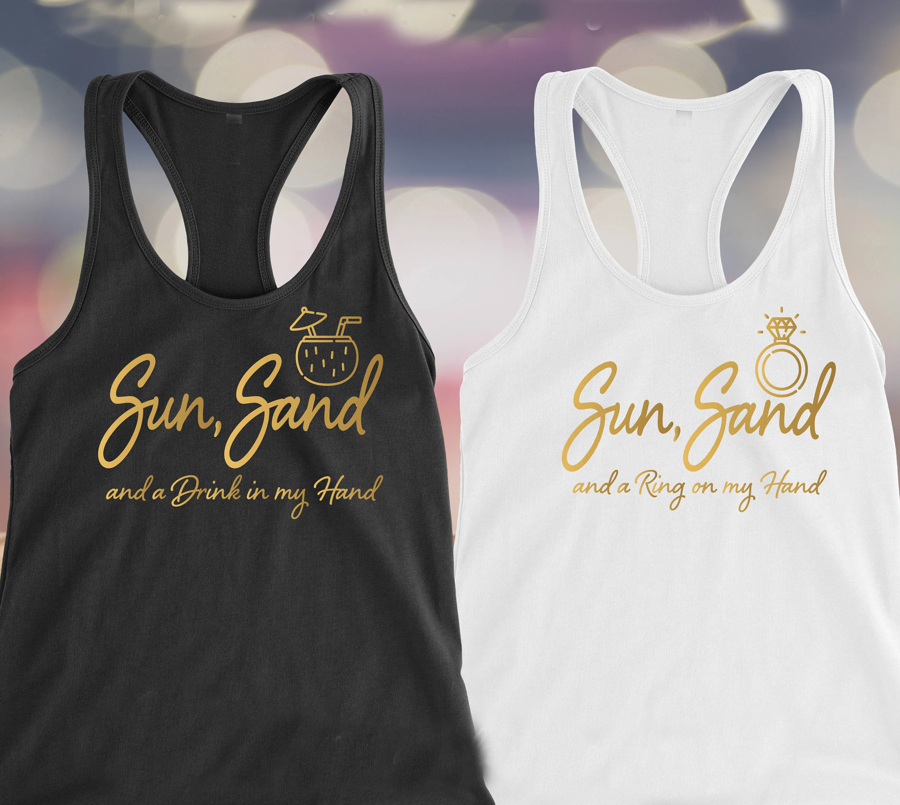 Undershirt Singlet Sleeveless Garment New Beach Bachelorette Sun Sand and A Drink In My Hand Slogan Graphic Tank Tops Vest