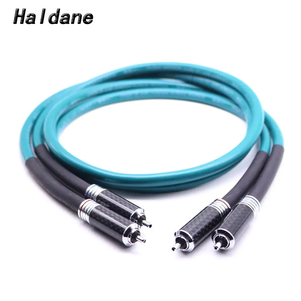 

Haldane HIFI Carbon Fiber RCA Interconnect Cable Cardas Cross RCA Interconnect Audio Cable Amplifier CD DVD player Audio