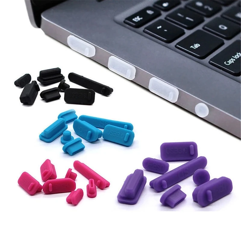 16 Pcs Silicone USB Port Cover Anti Dust Protector  for Desktop Protector 95AF