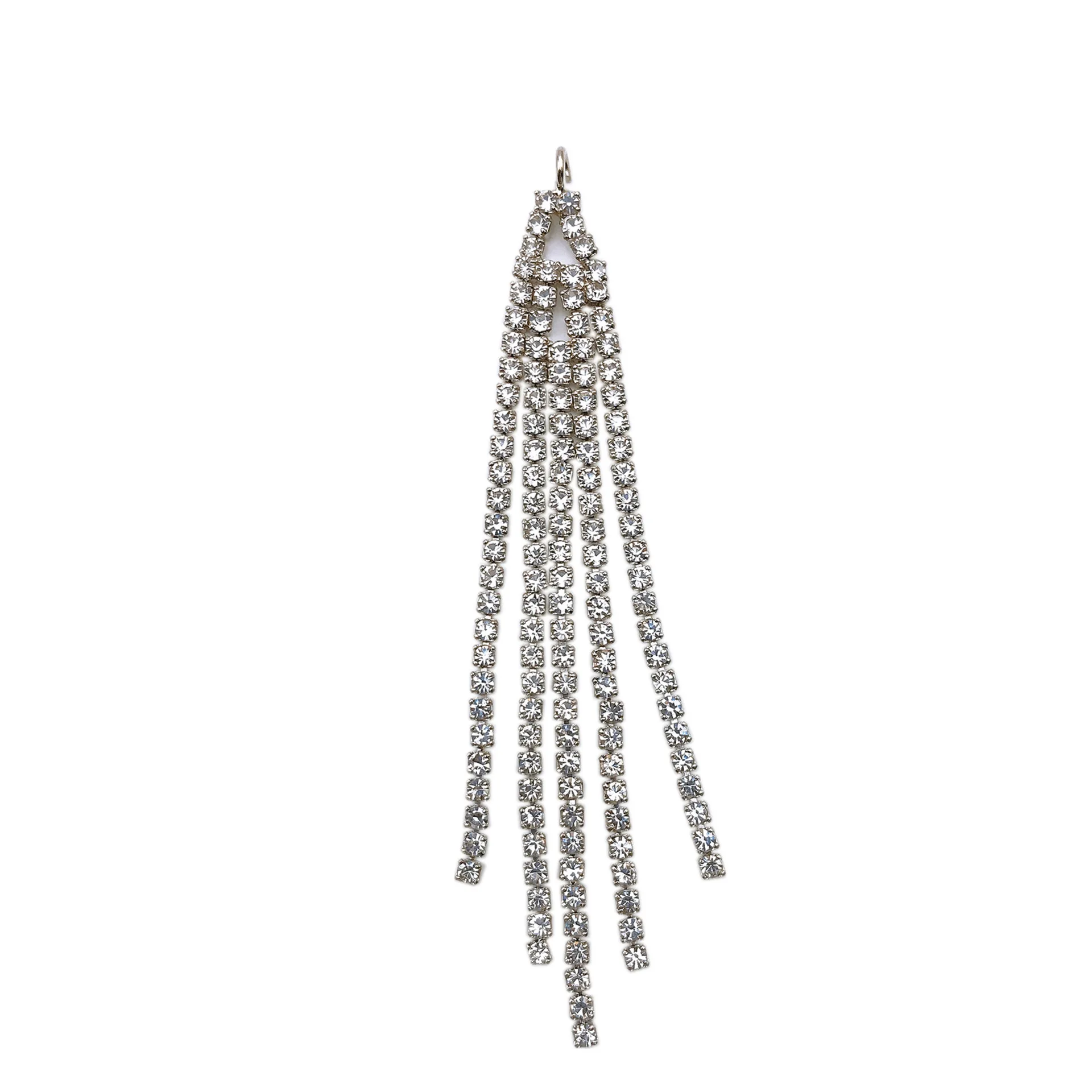 2020New 50Pcs 5Rows Rhinestone Tassel Button for DIY Jewelry Earring or Necklace Pendant Accessories CY25