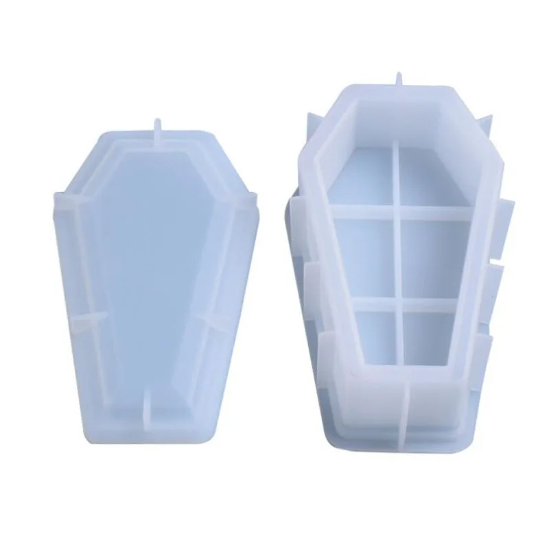 DIY Crystal Epoxy Resin Mold Halloween Coffin Storage Box Silicone Mold Jewelry Box Mirror Silicone Mold For Resin - view 6