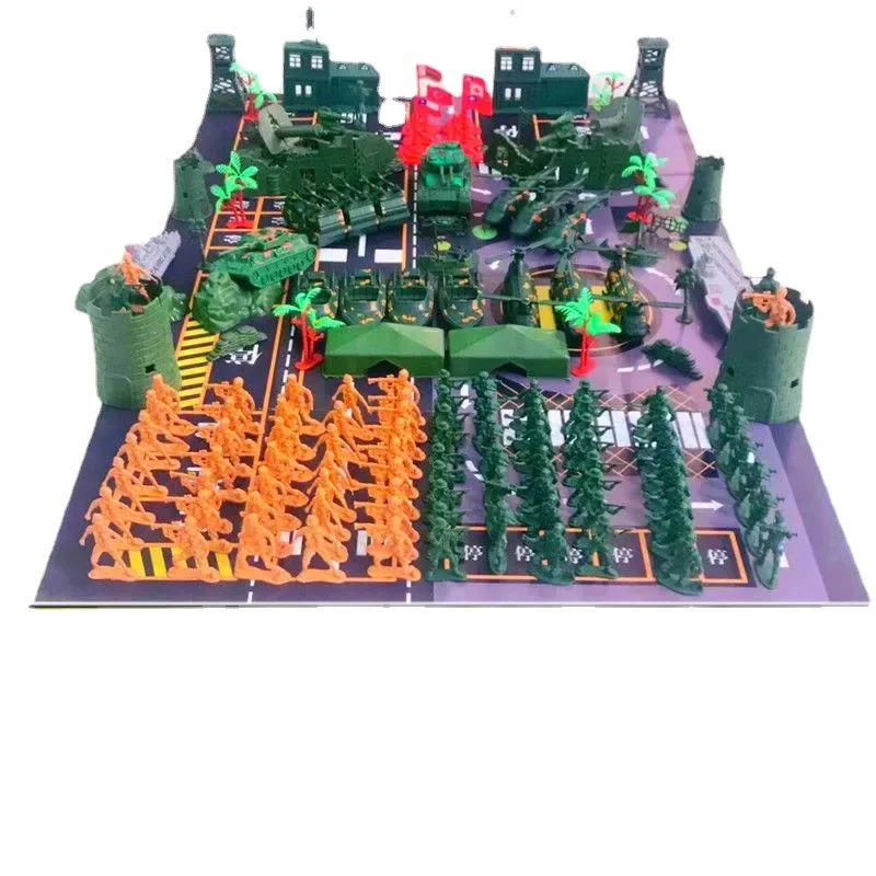 307 Piece Plastic Toy Soldier Playset Army Men Action Figure Scene Model