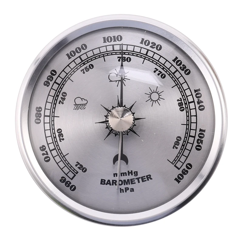 

Hot for Home Pressure Gauge Weather Station Metal Wall Hanging Barometer Atmospheric Multifunction Thermometer Hygrometer Portab