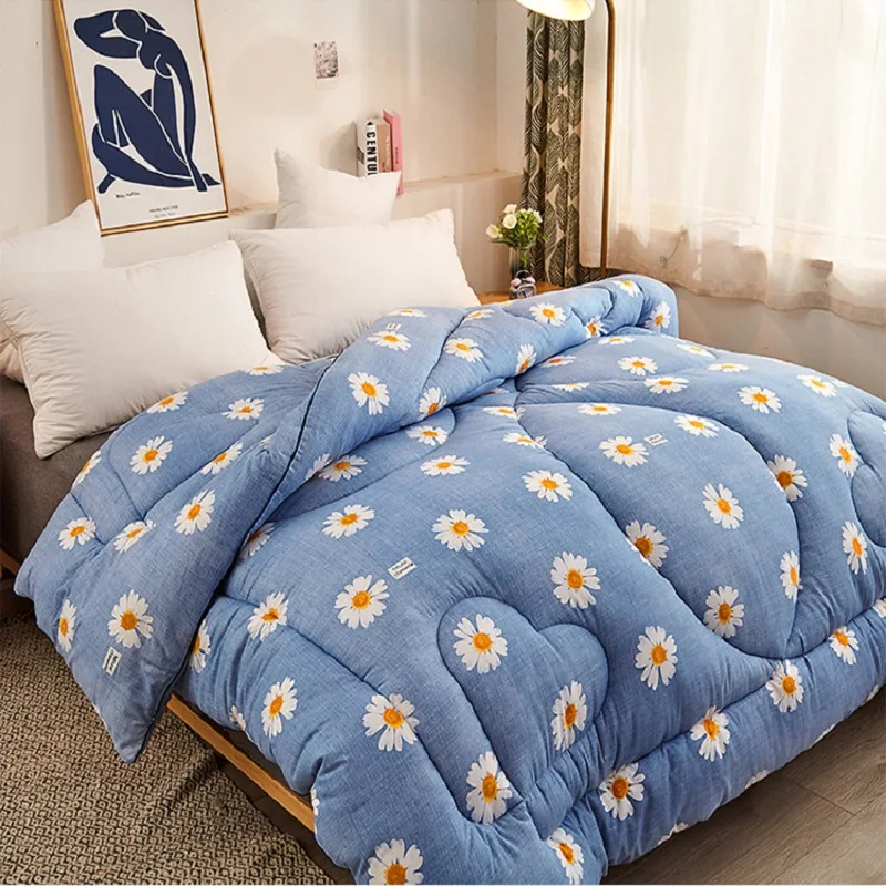 CangGe Sweam Thickened Warm Winter Quilt Sofa Office Airplane Quilts For Adult Kids Bedding Washed Air Condition