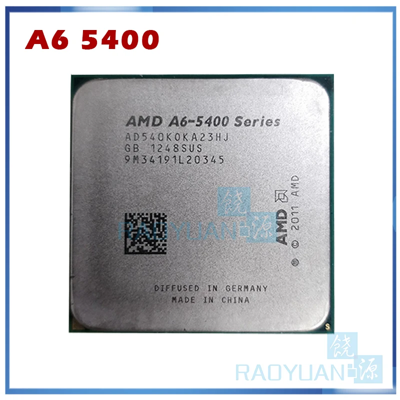 AMD A-Series A6 5400 A6 5400B A6-5400K A6 5400K 3.6Ghz 65W Dual-Core CPU Processor AD540KOKA23HJ AD540BOKA23HJ Socket FM2