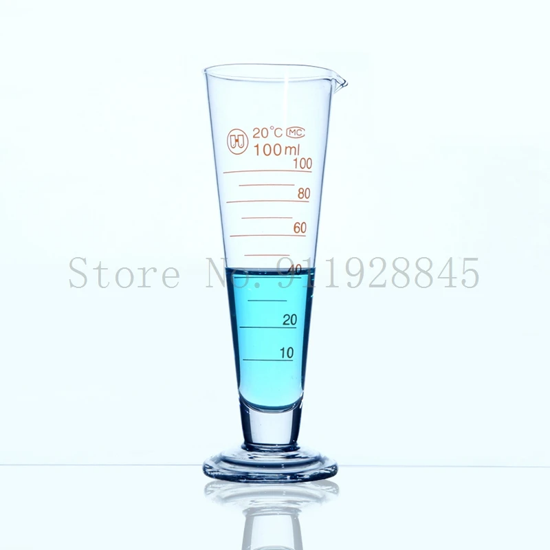 Lab Graduated tapered Measuring Cup Beaker Triangular Conocal Cylinder Laboratory Equipment