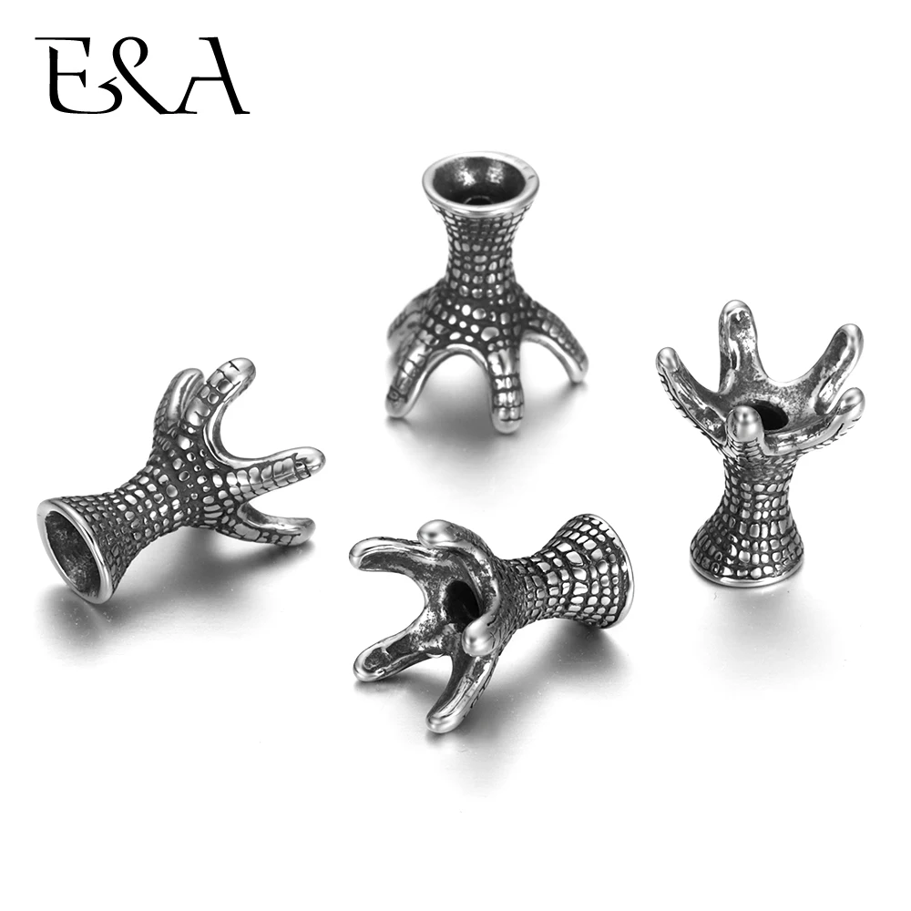 Stainless Steel Spacer Beads 2mm Hole Thalami Sliders Claw Charms for Beaded Bracelet Jewelry Making DIY Accessories