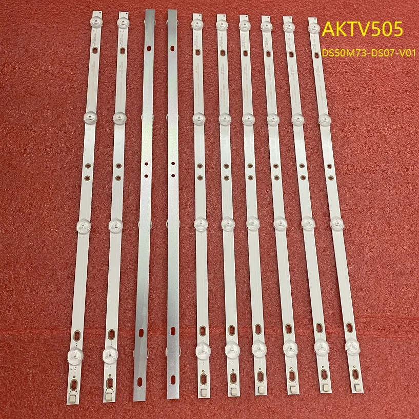 10pcs/set LED Strip for NES0NS 50F570T2 AKAI AKTV505 TI4910DLEDDS C50ANSMT-4K DS50M73-DS07-V01 2W2006-DS50M7301-01 ATE-49B4744K