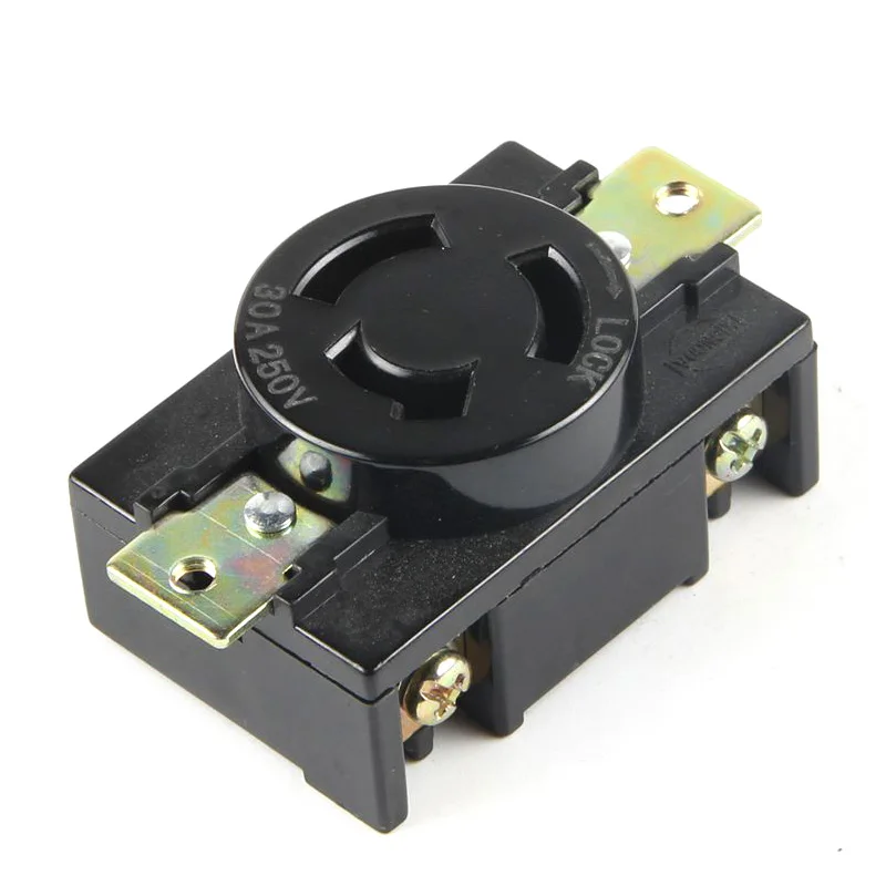 Black 30A American Female Male Wiring Locked Connector US industry Generator Control Panel Nema Power Plug Receptacle Socket