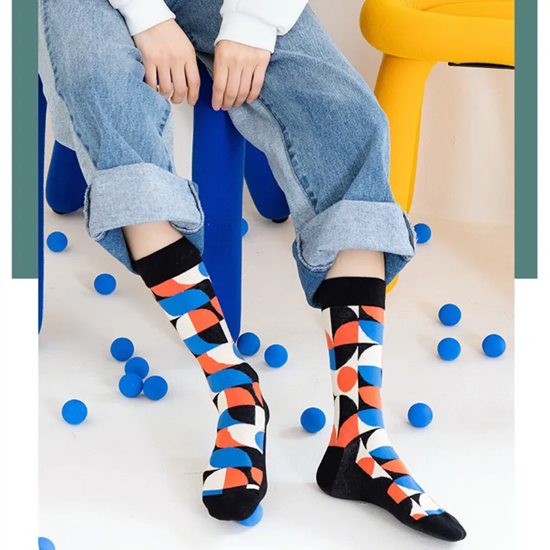 New Fashion Harajuku High Quality Creative women men socks Combed Cotton personality colourful funny happy Hip Hop sports socks