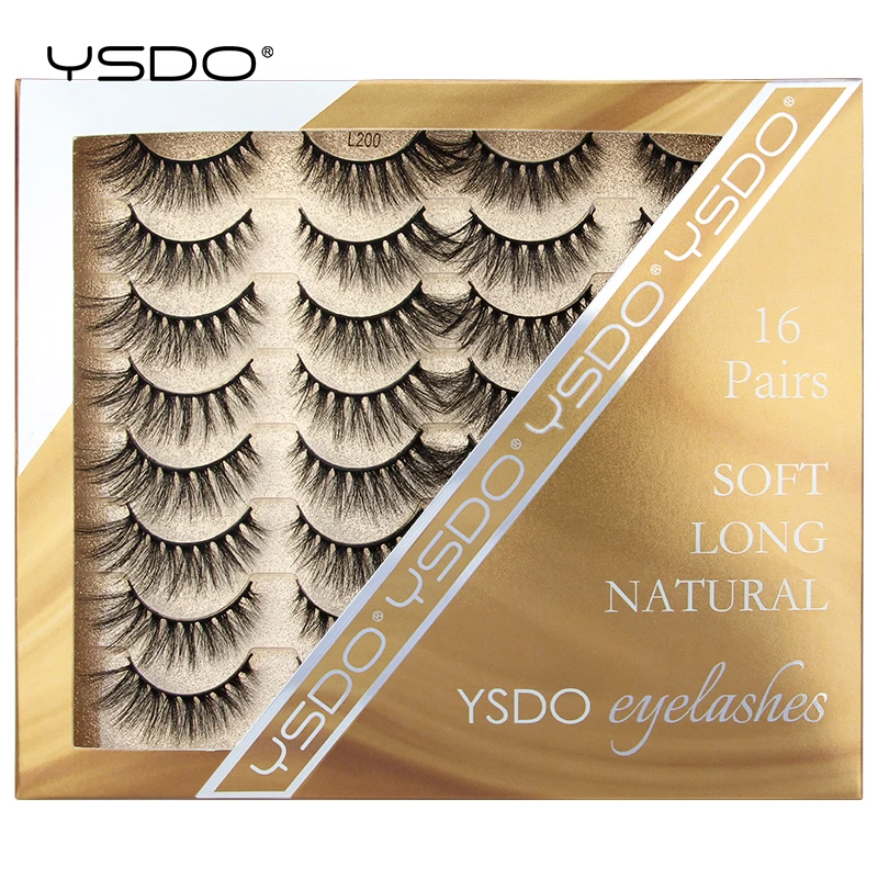 YSDO 3/5/16 Pairs Dramatic 3d Mink Lashes Natural False Eyelashes Thick Soft Mink Eyelashes Makeup Fake Lashes Reusable Cilios