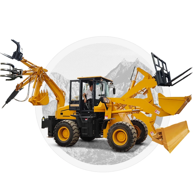 Diesel Wheel Multi-purpose New Mini Backhoe Loader 2 Ton For Sale Strong Off-road Driving Capability