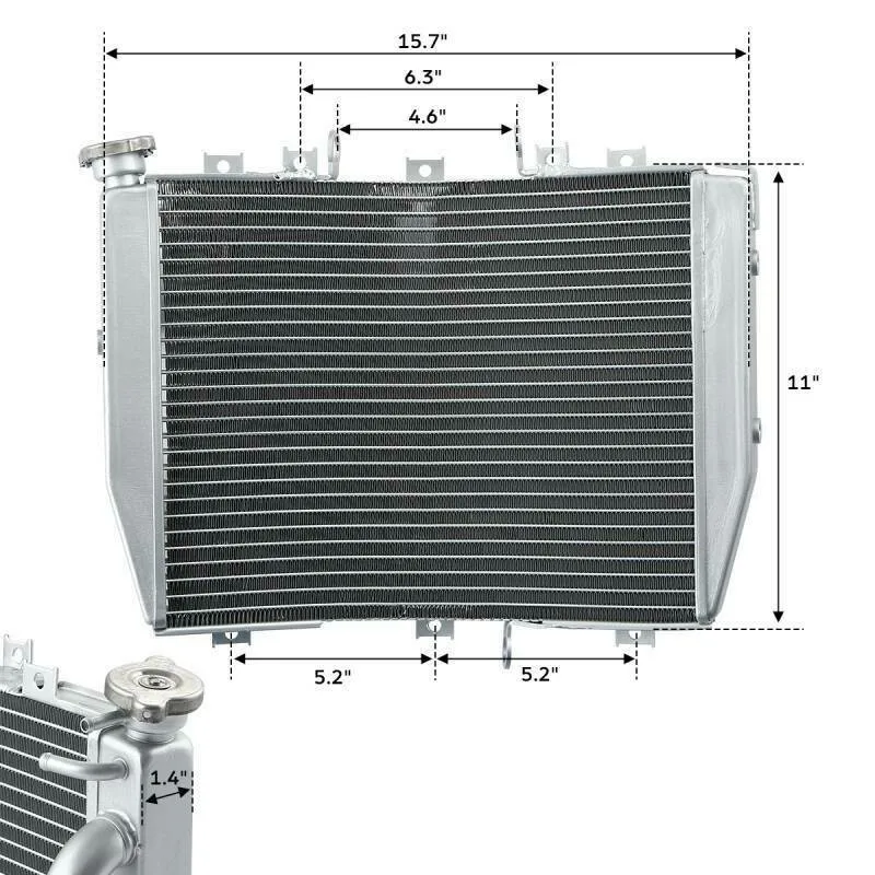 Motorcycle Aluminum Engine Radiator Cooler Cooling For Kawasaki Ninja ZX10R ZX-10R ZX 10R 2004-2005