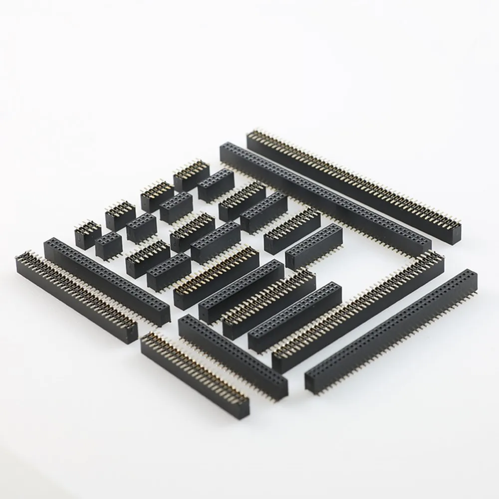 100 stücke SMT 1,27mm Zweireihige Weibliche Abtrünnigen PCB Board Pin Header buchse Stecker Pin header 2*5 2*10 2*12 2*15 2*20 2*50P SMD – Detail 10