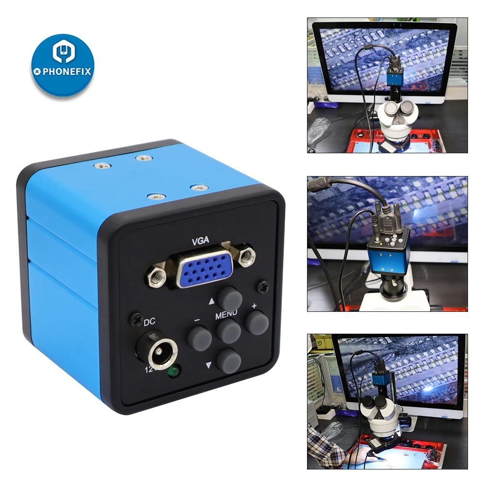 2.0MP VGA 1080P Electronic Vision Industrial Camera 30FPS Industry Video Microscope Camera Digital Camera Magnifier Soldering