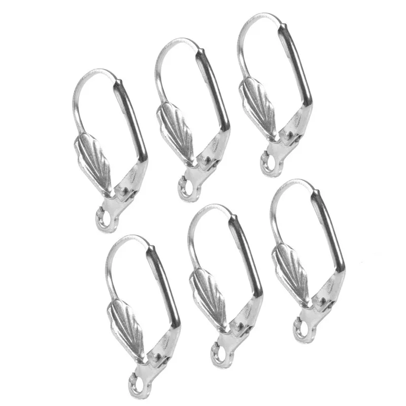 20pcs/lot Stainless Steel Diamond Shell Shape French Earring Hook Earring Hooks Findings Earring Jewelry For Jewelry Making