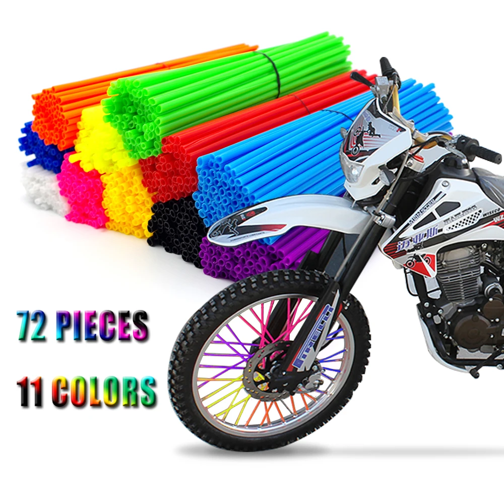 72PCS Motorcycle Wheel Spokes Accessories For YAMAHA r1 2003 dt 125 tdm 900 yfz 450 ttr250 r6 2005 xjr 400 blaster pw50