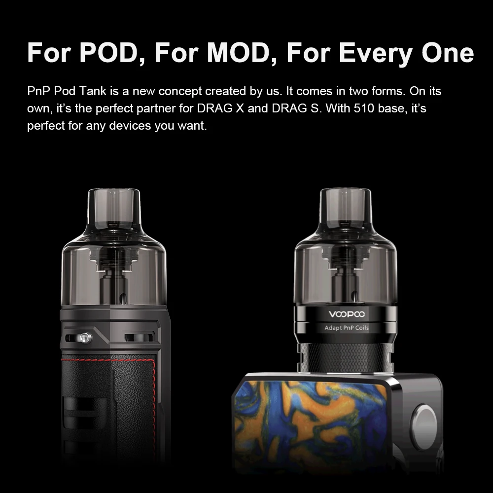 Oficial voopoo pnp pod tanque 4.5ml vape atomizador 510 se encaixa arrastar x mais pro arrastar 3 2 argus gt vape caixa mod e-cigarro vaporizador