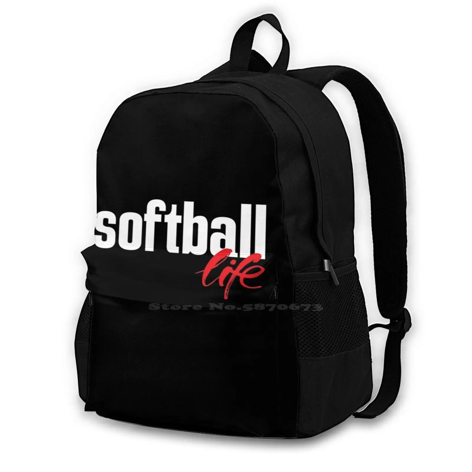 Softball Life 3d Print Design Backpack Casual Bag Softball Softball History Softball Rules Softball Equipment How To Play