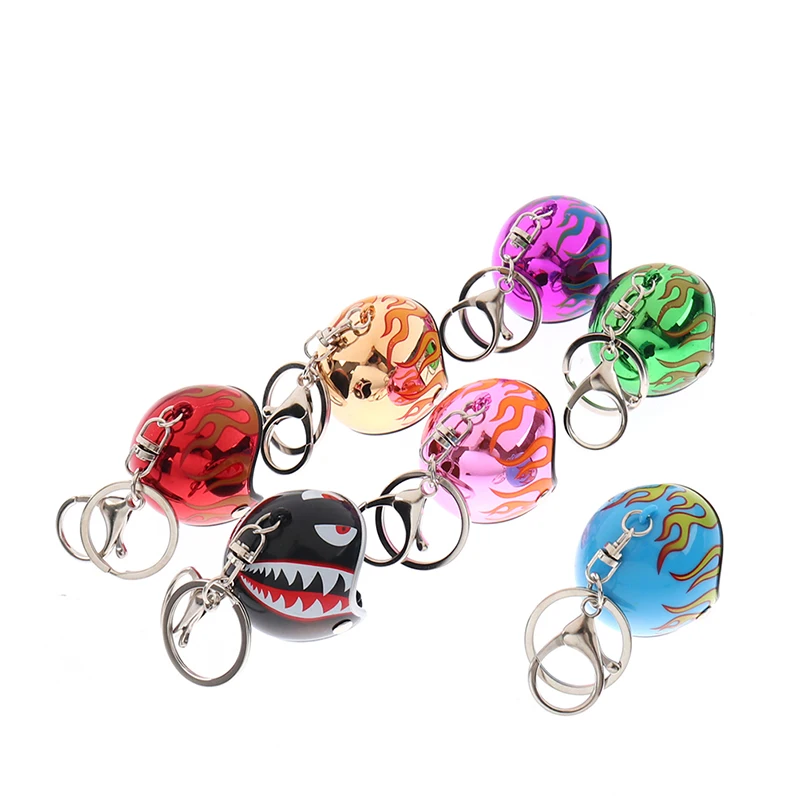 Motorcycle Helmet Keychain Keyring Chain Ring Pendant Car Interior Decoration