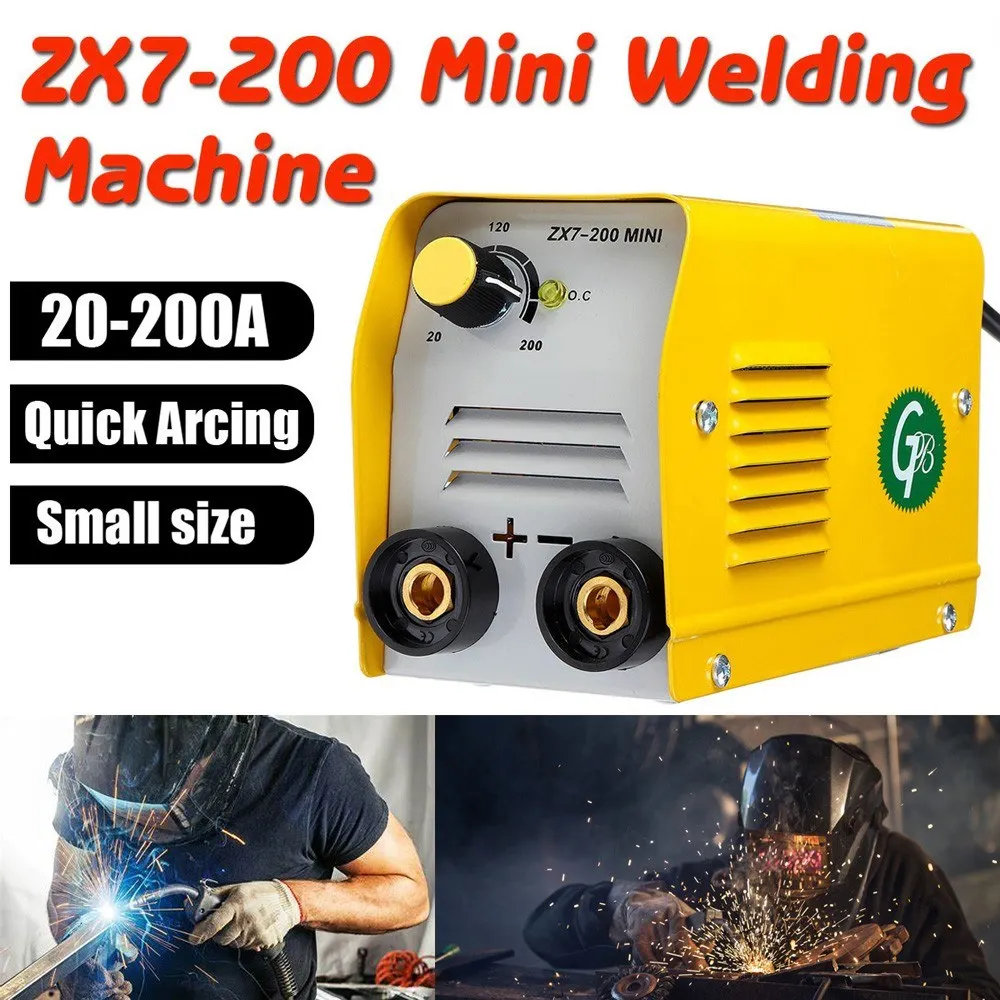 Portable Household Mini Electric Welding Machine IGBT DC Inverter ARC MMA Stick Welder ZX7-200 220V