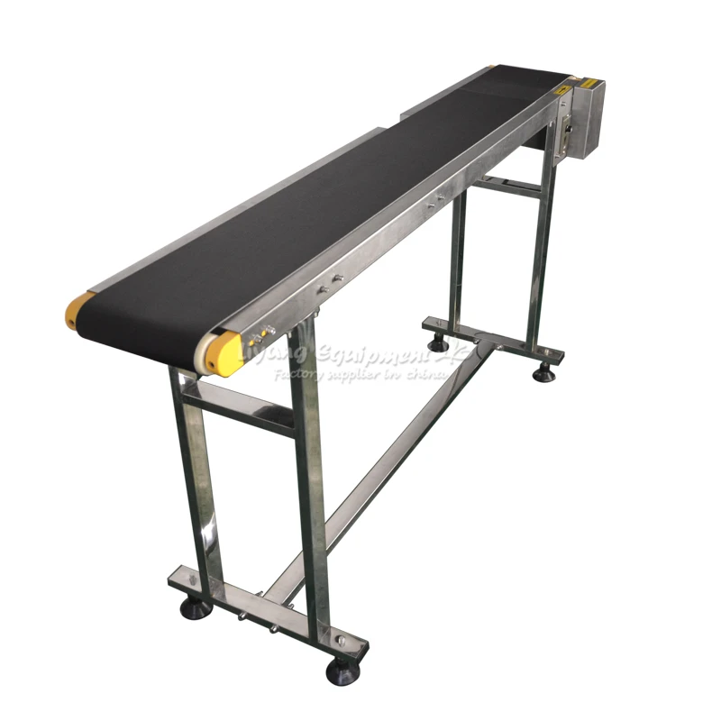 1000mm Single Buffles  Electric Conveyor Belt Machine Stainless Steel Mini Belt inkjet Conveyor Printer for Food Drinking Stiker