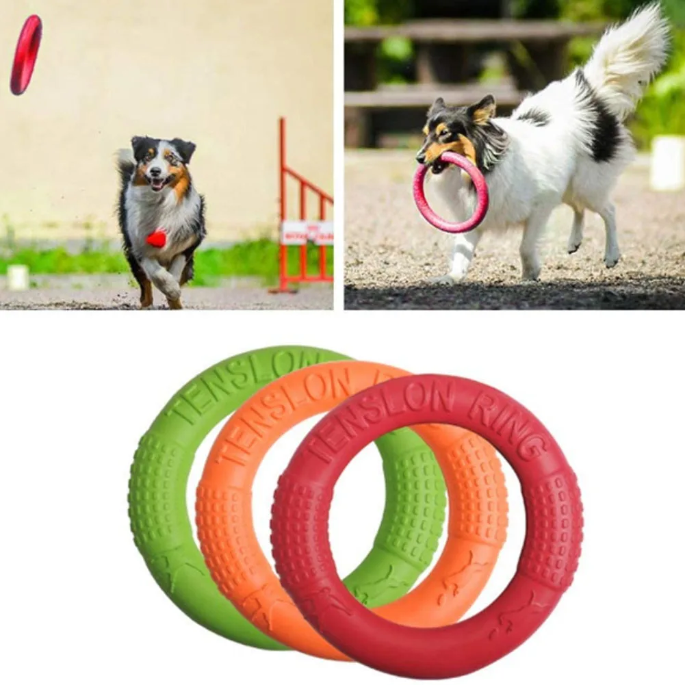 Pet Flying Discs EVA Dog Training Toy Resistant Bite Floating Toy Silicone Game Frisbeed Pet Puppy Interactive Dog Supplies