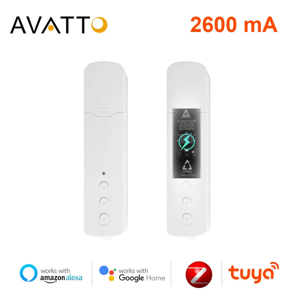 AVATTO Tuya Zigbee Smart Motorized Chain Roller Blind Shutter Curtain Motor,Build-in Lithium Battery Work With Alexa/Google Home